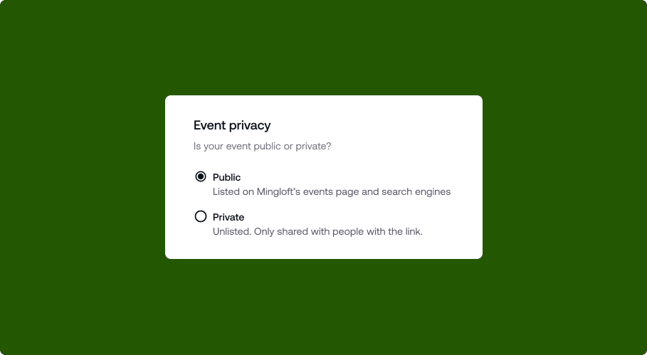 Event privacy